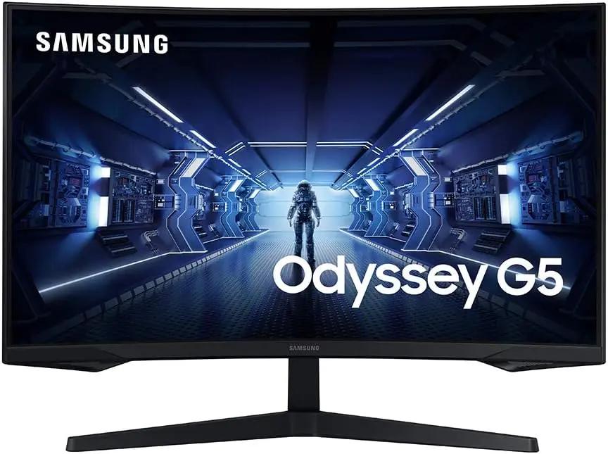 Samsung G5 Odyssey 32″ Monitor, 1000R Curved Screen, 144Hz, 1ms, FreeSync, WQHD (1440p), HDR10 – Black | LC32G55TQWMXUE