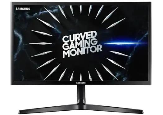Samsung LC24RG50FQM 24 inch Curve Gaming Monitor, 144Hz , 23.5 inch FHD Curved VA Panel, Max Res 1920×1080, Reponse Time 4ms, Brightness 250cd, DP/ HDMI x2 Connectivity | LC24RG50FQMXUE