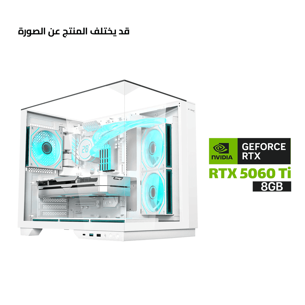 Gaming PC AMD Ryzen 5 9600X, B650 Motherboard, 32GB DDR5 RAM, 1TB NVMe SSD, RTX 5060 Ti 8GB, 750W PSU, L240 Liquid Cooler, USB Wi-Fi, Acer V330 ATX Mid Tower 6x ARGB Fans, Windows 11 Pro