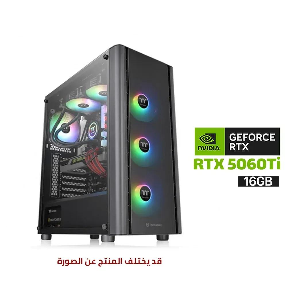 Gaming PC i7-14700F CPU, GIGABYTE B760 D5 Motherboard, 16GB DDR5 RAM, 1TB NVMe SSD, RTX 5060 TI 16GB VGA, 750 WATT PSU, Thermaltake V250 TG ATX Mid Tower Case 3x ARGB Fans, USB WIFI+BT Adapter, Win 11 Pro (License)
