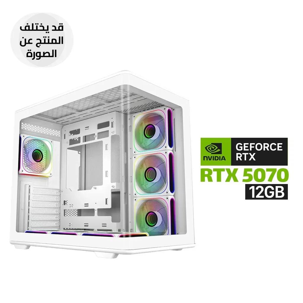 Gaming PC i7-14700K, ASUS Z790-P WIFI D5, 32GB RAM DDR5, 1TB SSD NVMe, RTX 5070 12GB VGA White, 750 WATT GOLD PSU, COOLER MASTER L360 Liquid Cooler White, Cooler Master Elite 600 Case White 7x RGB Fans White, Windows 11 Pro (License)