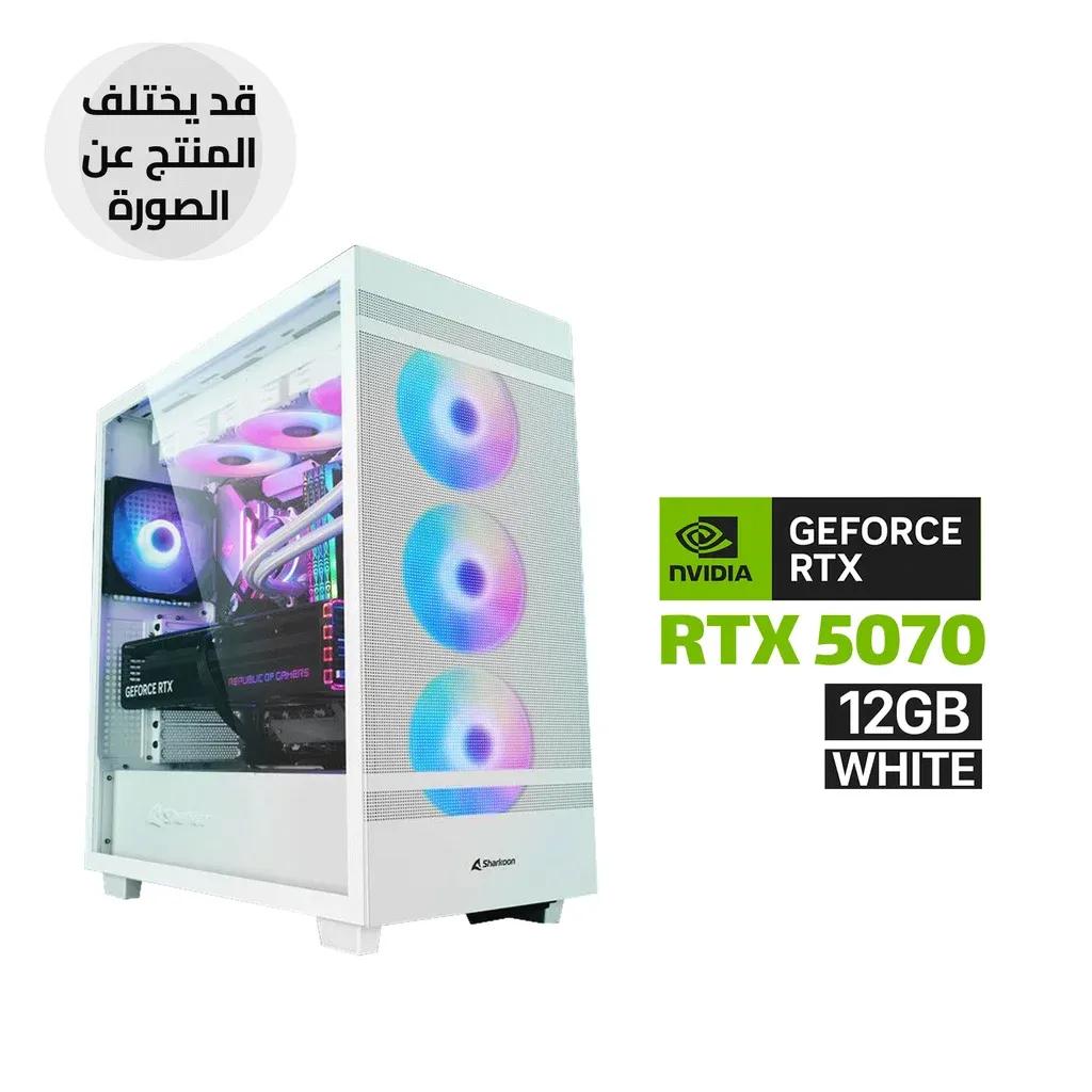 Gaming PC Intel Core i7-14700K, ASUS Z790-P WiFi DDR5 Motherboard, 32GB DDR5 6000 RAM, 1TB NVMe SSD, RTX 5070 12GB White GPU, 850W Gold PSU, L360 Liquid Cooler White, Sharkoon Rebal C50 Case 4x RGB Fans, Windows 11 Pro
