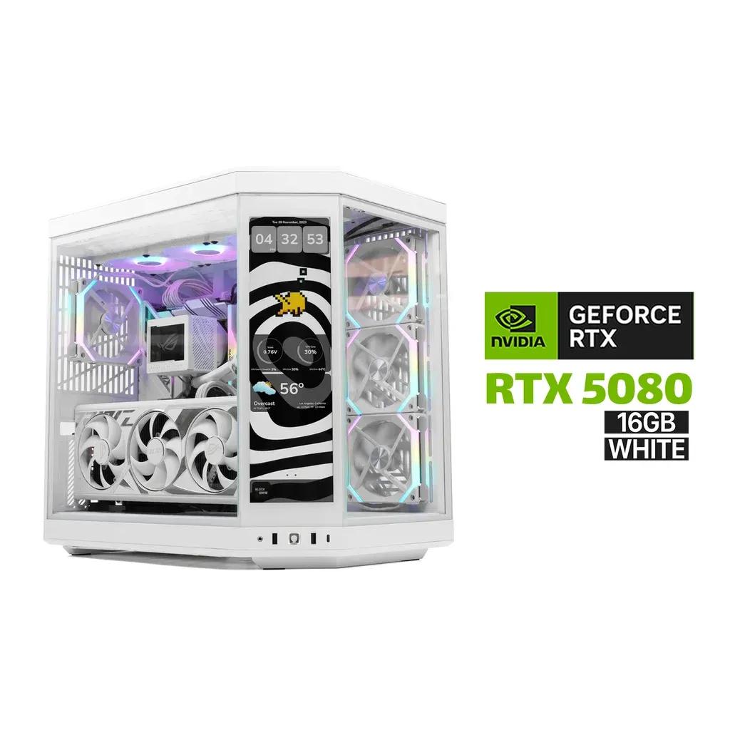 Gaming PC Ryzen 7 9800X3D, Asus X870-P WiFi MB, 32GB DDR5 (6000) RAM, 2TB NVMe SSD (6000), XFX Quick Silver AMD Radeon RX 9070 XT 16GB White VGA, 850 WATT GOLD PSU, Cougar L360 Liquid Cooler White, Asus TUF Gaming GT302 ARGB White Case, Win 11 Pro License