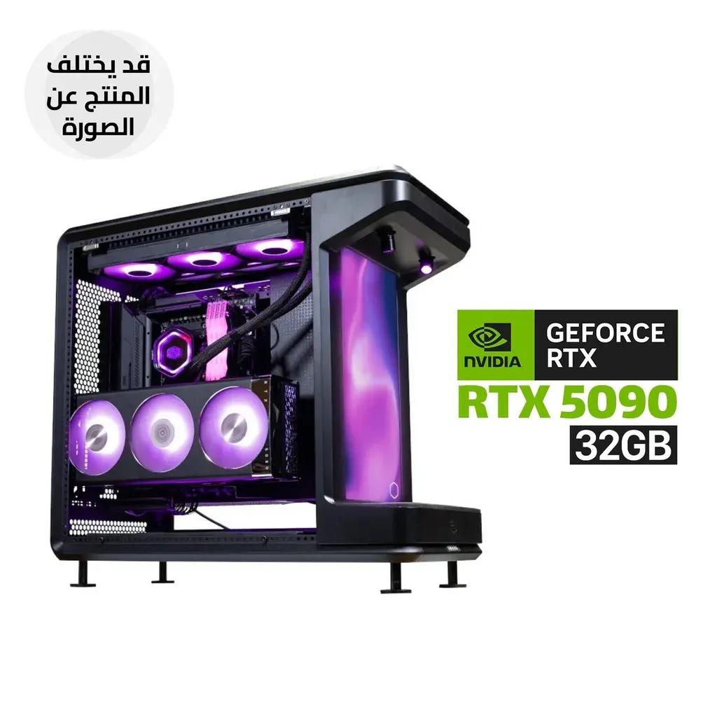 Gaming PC RYZEN 7-9800X3D, ASUS TUF X870 WIFI Motherboard, 32GB D5 RAM, 2TB SSD NVMe, ASUS TUF RTX 5090 32GB, ASUS TUF 1200 WATT GOLD PSU, TYRX L360 LCD Liquid Cooler, Cooler Master MasterFrame 360 Stage LCD Case 6x RGB Fans, Lian-Li Strimers, Win 11 Pro
