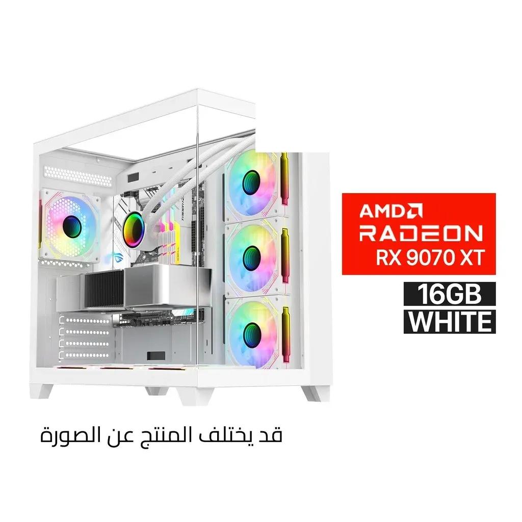 Gaming PC – AMD Ryzen 7 9700X, ASUS ROG STRIX B850-A WiFi 7, 32GB DDR5 6000MHz RAM, 2TB NVMe Gen4 SSD, ASUS PRIME RTX 5070 12GB White GPU, 850W Gold PSU, L360 Liquid Cooler White, Sharx Profin XI700W Case with 7 RGB Fans, Windows 11 Pro Licensed