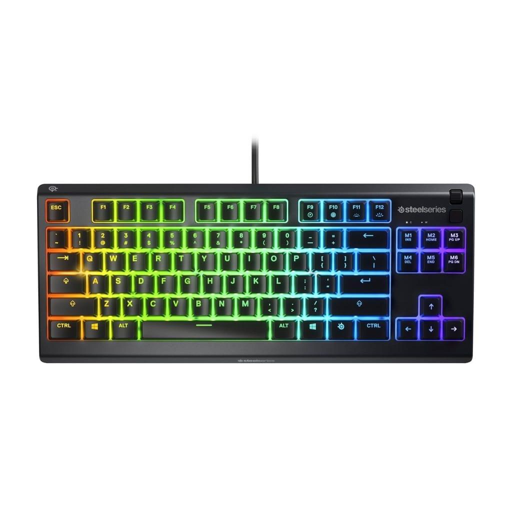 SteelSeries Apex Pro ESport TKL Quantum 2.0 Dual Wireless/ Bluetooth/Wired Mechanical Gaming Keyboard, OmniPoint 2.0 Adjustable Hyper Magnetic Switches,OLED Smart Display, Adjustable Magnetic Wrist Rest, For PC/PS5 & Xbox