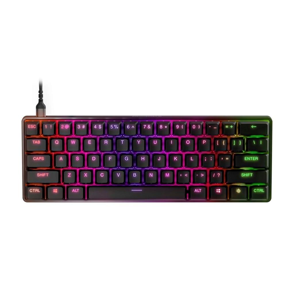 SteelSeries Apex Pro Esports TKL Gen 3 Quantum 2.0 Dual Wireless/ Bluetooth/Wired Mechanical Gaming Keyboard, Omnipoint 3.0 Smarter GG QuickSet, Dynamic Per-Key RGB illumination, OLED Smart Display, Magnetic Wrist Rest, For PC/PS5 & Xbox