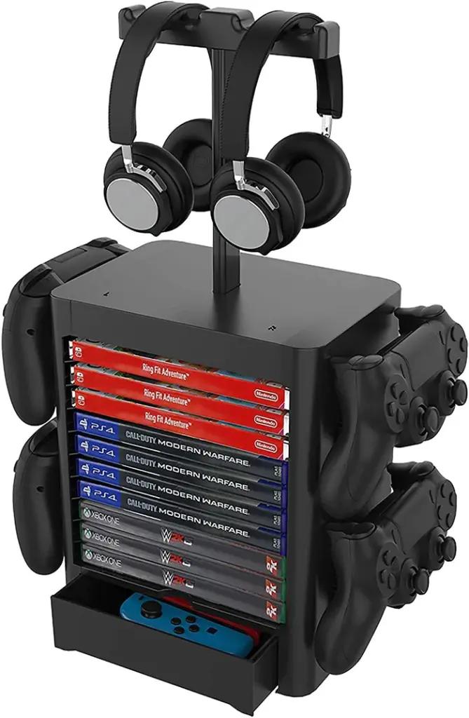JYS Multifunctional Game Storage Tower – Black