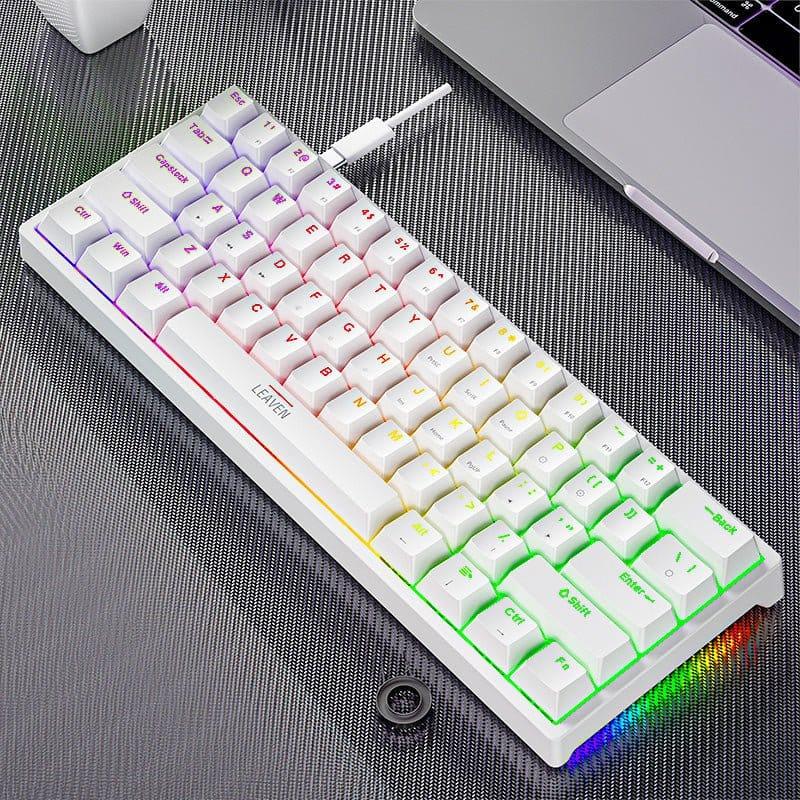 LEAVEN K620 Wired Mechanical Keyboard – White