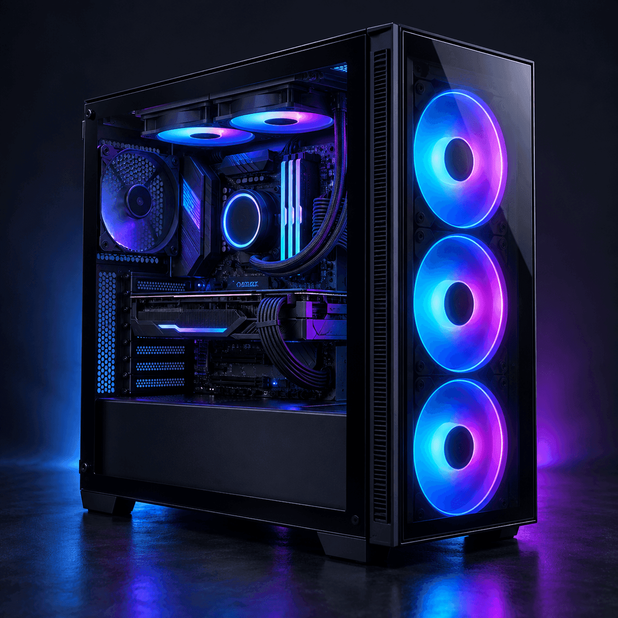 Gaming PC – Intel Core i5-12400F, H610 DDR4 Motherboard, 16GB RAM, 1TB NVMe SSD, RTX 3050 8GB GPU, 650W PSU, GameOn Trident IV-M PowerForge Case 4x ARGB Fans, WiFi Adapter, Windows 11 Pro + SharX Jaws 4-in-1 Bundle + Acer 23.8″ 144Hz Monitor