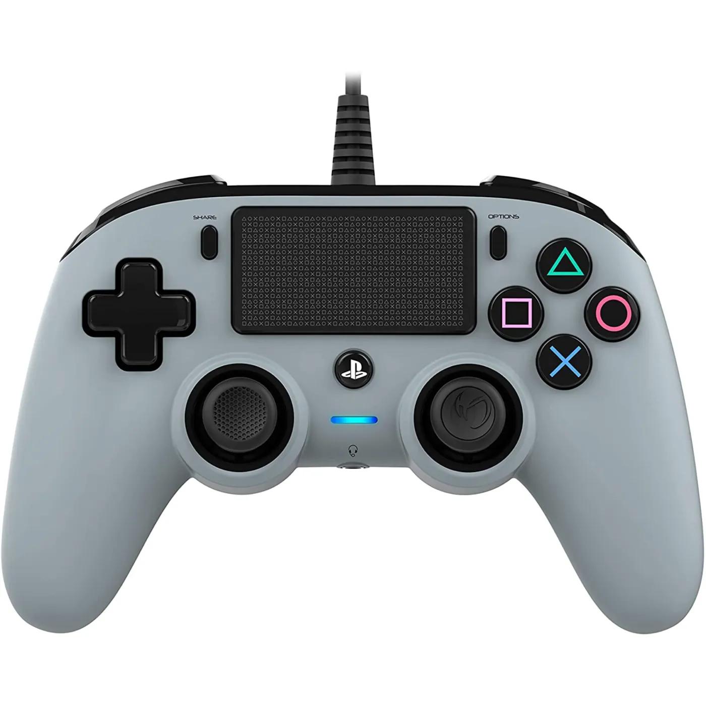 Nacon Wired Compact Controller For PlayStation 4 - Gray 0.45 kg