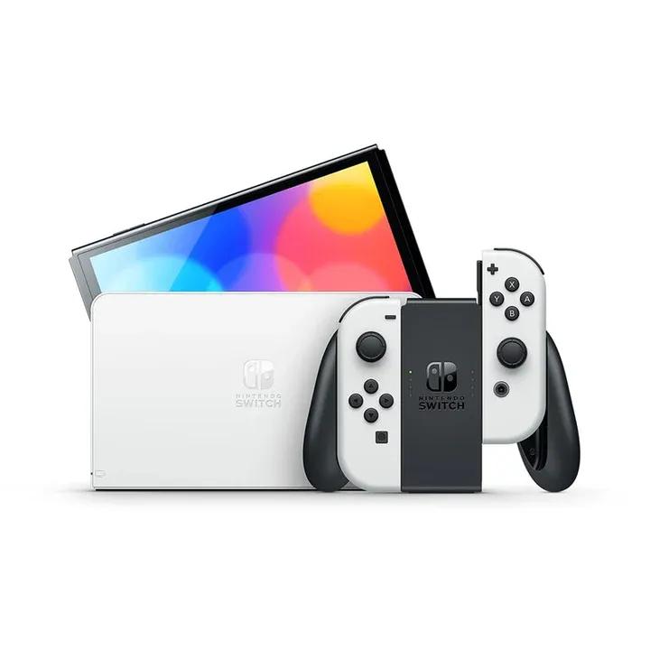 Nintendo Switch OLED Gaming Console with 7-Inch OLED Display, 64GB Storage, Enhanced Audio & Neon Blue-Neon Red Joy-Con Controllers