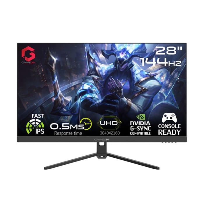 Gameon GOP28UHD 28″ 4K UHD IPS 144Hz 0.5ms Gaming Monitor With AMD FreeSync & Nvidia G-Sync -HDMI 2.1 (Console Compatible)