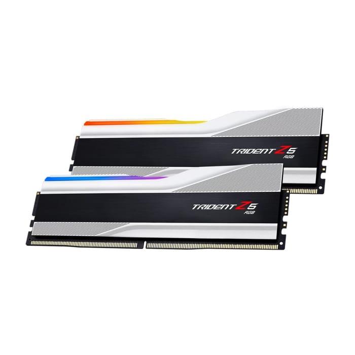 G.Skill Trident Z5 RGB 32GB (2x16GB) DDR5 6000MHz CL40 Desktop Memory Kit – Metallic Silver