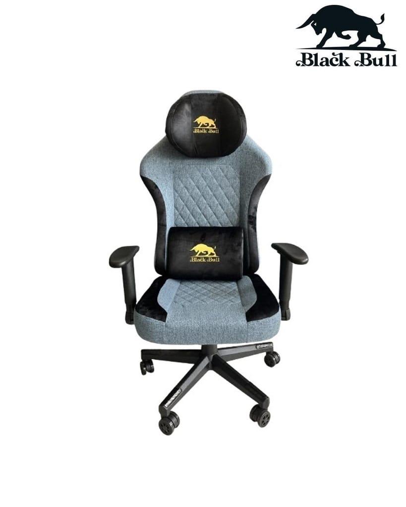 Black Bull Gaming Chair With Molded Headrest Up & Down – Fabric , Black/Brown – UMGC102R