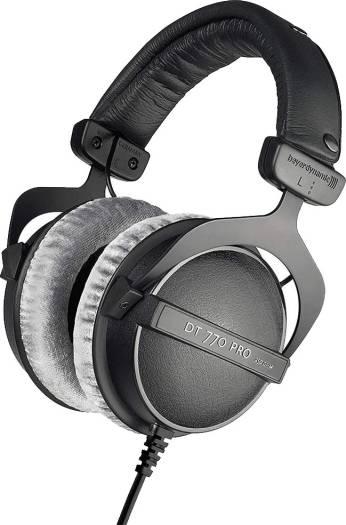 Beyerdynamic DT 770 PRO Ohm Studio Headphone 250 OHM, Single-Sided Cable, Robust Spring Steel Headband, Gold Plated Mini Stereo Jack, Black | DT 770