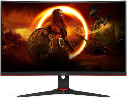 AOC C27G2Z Gaming Curved Monitor, 27″ FHD VA , 240Hz, 0.5ms , FreeSync Premium Technology, 1500R Curvature, G-Menu Function, Black | C27G2Z