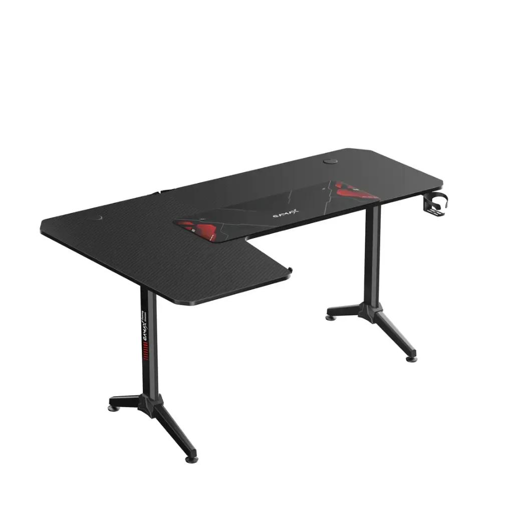 Gamax HY-L Gaming Table (L-Shaped) 160*100*75cm with Mousepad – Left ( Installation not included )