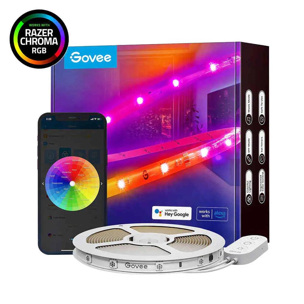 Govee RGBIC Wi-Fi + Bluetooth LED Strip Lights With Protective Coating (5M) – H619A