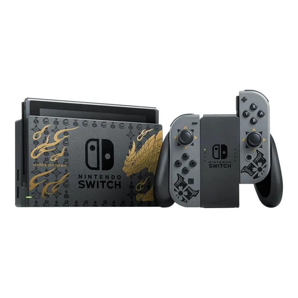 Nintendo Switch with Gray Joy-Con – MONSTER HUNTER RISE Deluxe Edition – game console – Full HD – gray