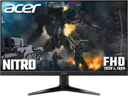 Acer Nitro 23.8 Inch Gaming Monitor 75 Hz Full Hd With 1 Ms Amd Free Sync Recommended For Work & Play, Black, (Qg241Y)