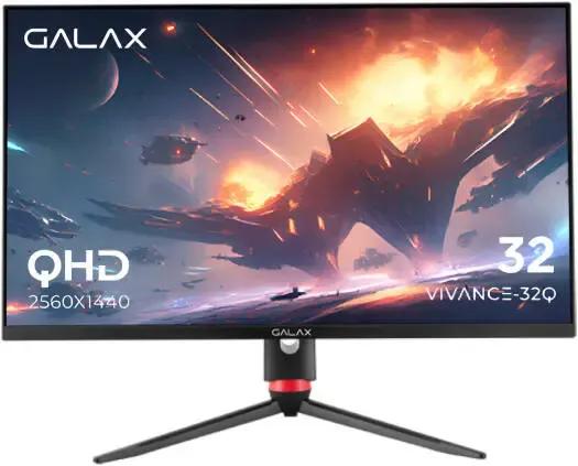 Galax Vivance-32Q Gaming Monitor, 32″ QHD IPS Display, 165Hz Refresh Rate, 1ms (MPRT) Response Time, NVIDIA G-Sync Technology, 1.07B Display Colors, Borderless Design, Black | G-MGVIBF32NB50-GXLG