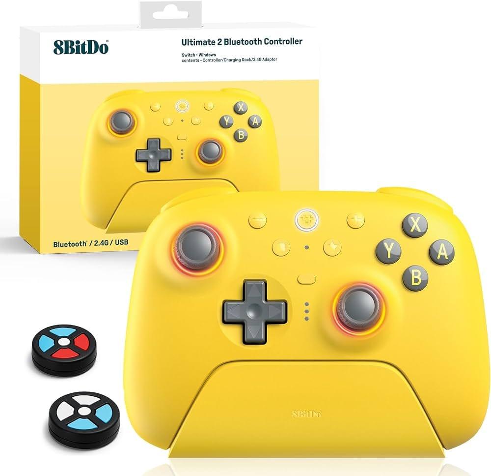 8Bitdo Lite جهاز تحكم بلوتوث أصفر