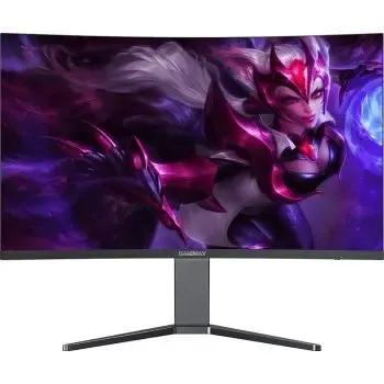 GAMEMAX GMX32C1650 32″ WQHD Curved Widescreen VA Gaming Monitor, 165Hz Refresh Rate, 1ms Response Time, NVIDIA G-SYNC & FreeSync, VESA DisplayHDR 400, 6W Speakers, Black – Used