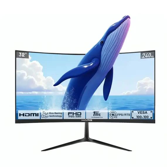 HAING Gaming Monitor | 32″ Curved | HDMI 2.1 | FHD | 240Hz | 1ms