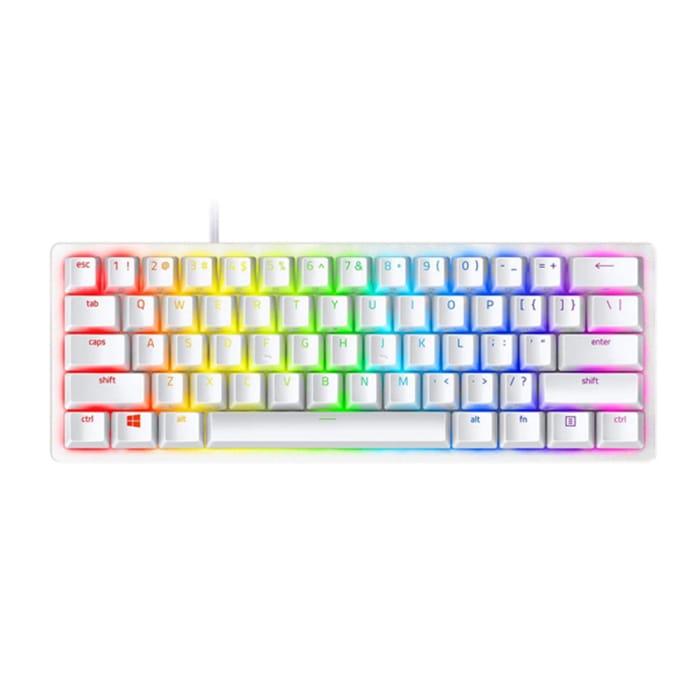 Razer Huntsman Mini Mercury 60% Optical Gaming Keyboard Clicky Optical Purple Switches & PBT Keycaps
