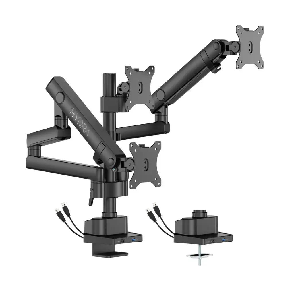 Sades Hydra SA-MS03 Triple Monitor Mount Arm (Max size 27″/9KG Per ARM) – Black