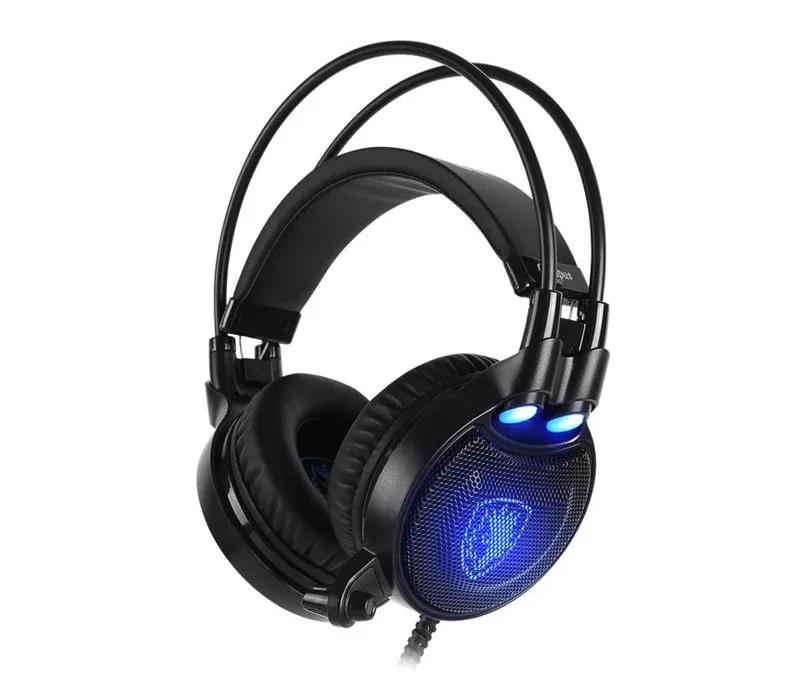 Sades Octopus Plus Gaming Headset with Vibration – Black