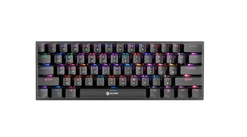 Sades Firegun Shield Mini Mechanical Keyboard ” Support Arabic “