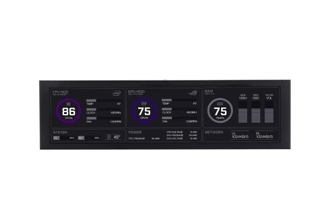 Turing 8.8 inch IPS TYPEC Secondary Screen Case CPU GPU RAM Computer Monitoring – Black