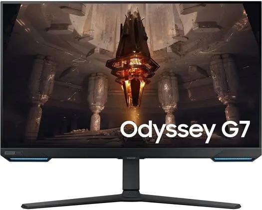 SAMSUNG Odyssey G7 32″ 4K UHD 144Hz IPS Gaming Monitor, 1ms(GTG) Response Time, G-Sync Compatible, 1 Bn Colors, HDR10+ Gaming, Wi-Fi Bluetooth, USB Hub 3.0, Black | LS32BG702EMXUE