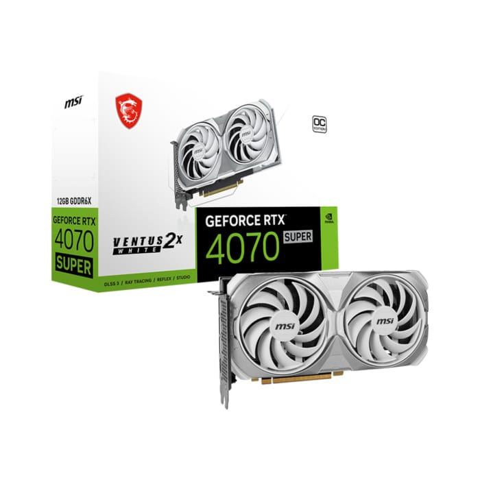 MSI GeForce RTX 4070 VENTUS 2X OC Graphics Card, 12GB GDDR6X 192-bit Memory, 2505 MHz Boost Clock, 5888 CUDA Cores, 21 Gbps Memory Speed, PCI Express Gen 4, DisplayPort x 3HDMI x 1