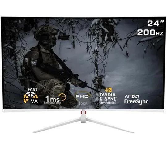 Twisted Minds 23.6″ FHD VA, 200Hz, 1ms Curved Gaming Monitor – White