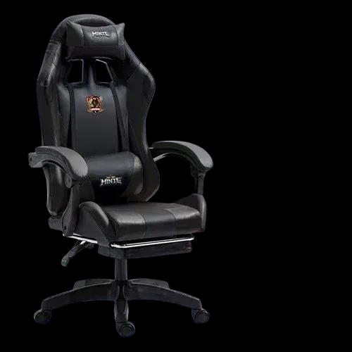 MINTE Leather Gaming Chair with Headrest – Black/ Red ” Mini “