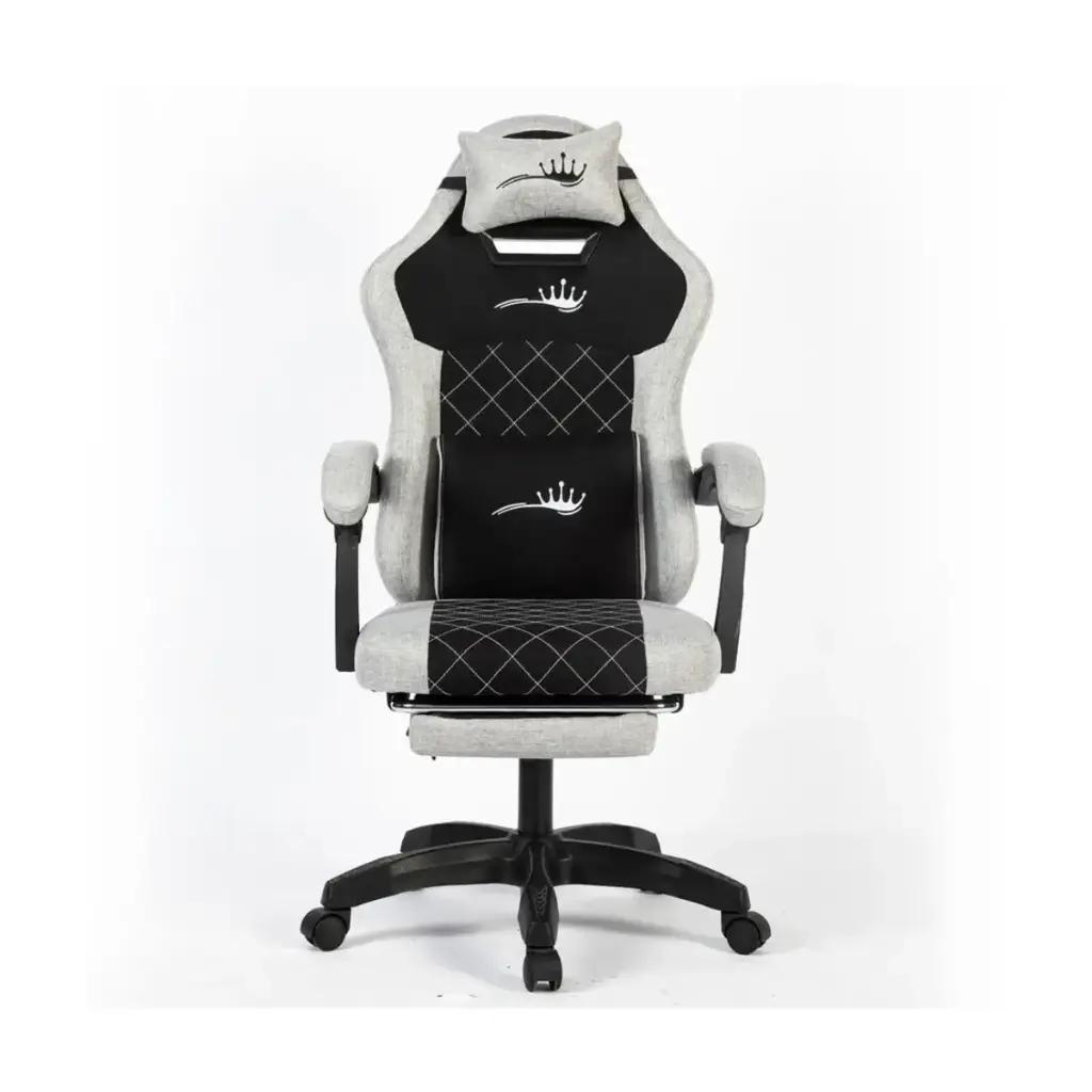 Royal Gaming Chair with Footrest – Gray/Black