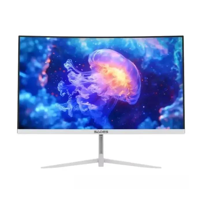 Sades BC-Pelagia SA-04F24B 24″ VA Panel FHD 200Hz 0.5ms HDMI 2.1, Blue Light Protection Curve Wide Angle Gaming Monitor – White