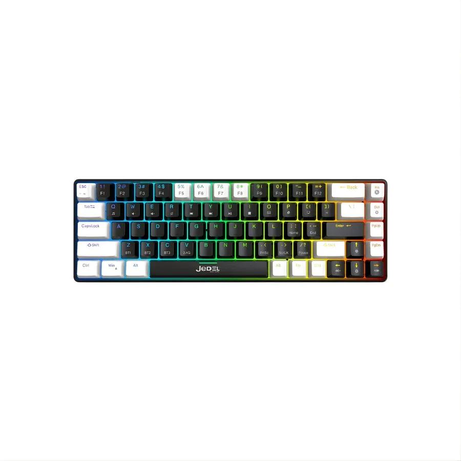 JEDEL WKL-66 Tri-Mode Wireless Mechanical Keyboard with Per-Key RGB Lighting