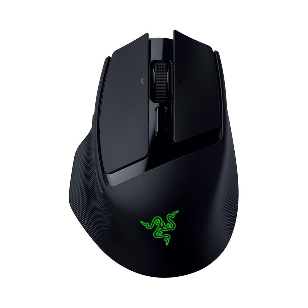 Razer Basilisk Mobile Portable Ergonomic Wireless/Bluetooth Gaming Mouse, Upto 105Hr, Focus X 18K Optical Sensor – Black