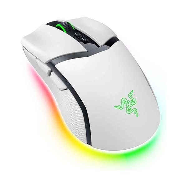 Razer Cobra Pro HyperSpeed Wireless/Bluetooth/Wired 30K DPI Gaming Mouse, 10 Customizable Control Focus Gen-3 Switches, Up to 170 Hrs Bluetooth/100 Hrs on Hyperspeed Wireless – White