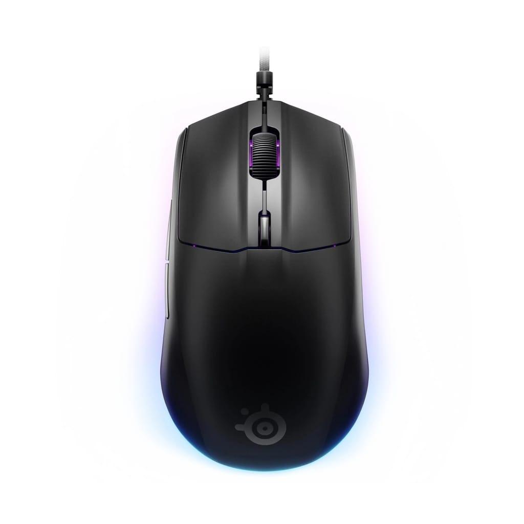 SteelSeries Rival 3 Wired Gaming Mouse LightWeight (77g) 60 Million Clicks 8,500 DPI, 3-Zone RGB – Black