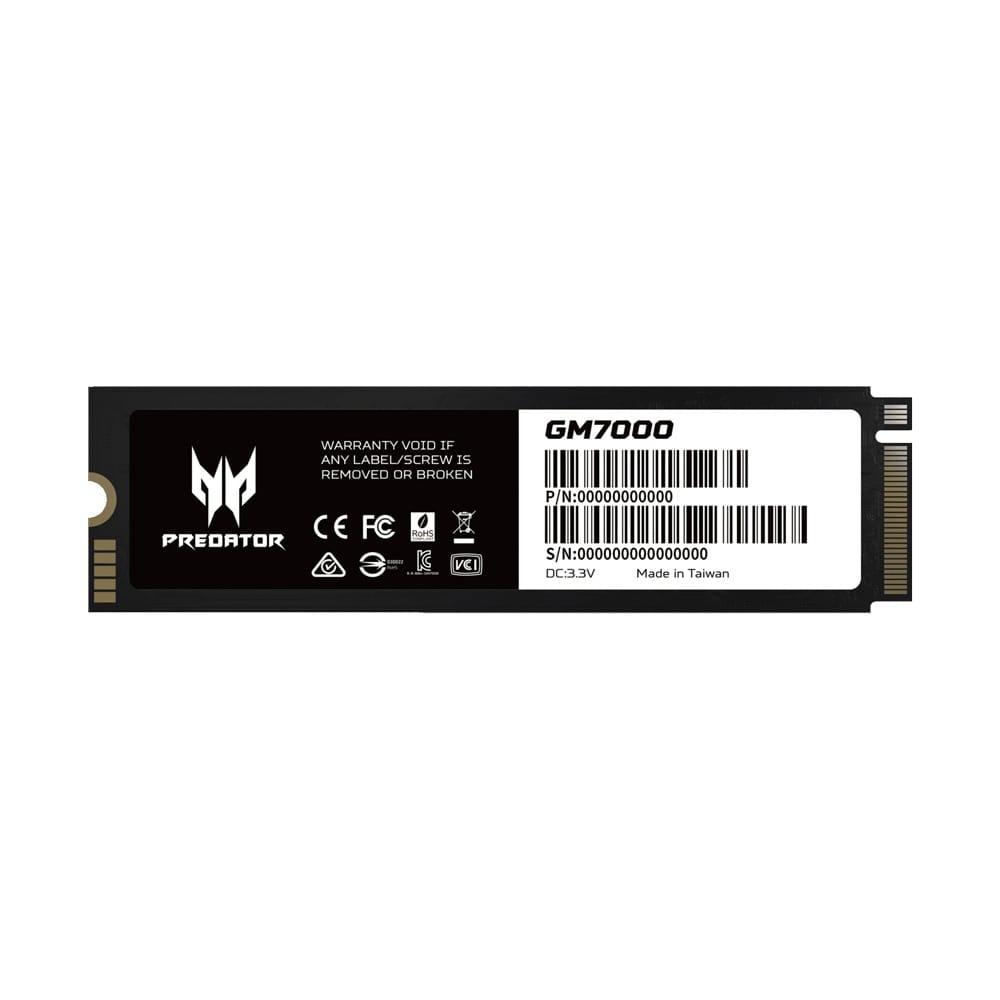 Acer Predator GM7000 1TB NVMe PCle Gen 4×4 M.2 SSD With Heatsink, Read Speed Upto 7400MB/s Write Upto 6700MB/s