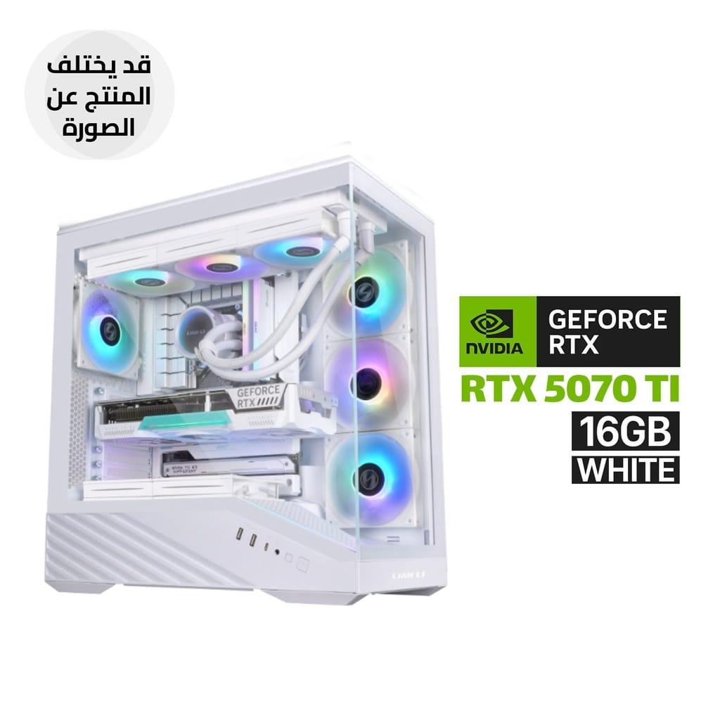 Gaming PC AMD RYZEN 7-9700X Processor, MSI AMD MPG B850 Edge Ti WIFI DDR5 Motherboard, 32GB D5 RAM, 1TB SSD NVMe, RTX 5070 TI 16GB VGA White, Asus PRIME LC 360 ARGB White, 850 WATT PSU GOLD White, LIAN LI Vector V100 E-ATX Case White, Win 11 Pro (License)