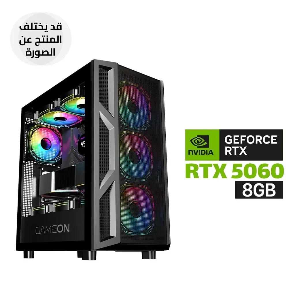 Gaming PC Intel Core i5-14400F Processor, H610 DDR4 Motherboard, 16GB DDR4 RAM, 1TB SSD NVMe, RTX 5060 8GB VGA, 750 WATT PSU, GameOn Trident IV-M PowerForge Case with 4x ARGB Fans, USB Wi-Fi Adapter, Windows 11 Pro (License)