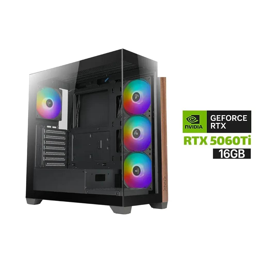 Gaming PC Intel Core Ultra 5-225F 4.90GHz Processor, ASUS H810 WIFI MB Motherboard, 16GB DDR5 RAM, 1TB NVMe SSD, RTX 5060 8GB VGA, 750 WATT PSU, Sharx Striker Mid Tower Case, 4x Pre-Installed RGB Fans, Windows 11 Pro (License)