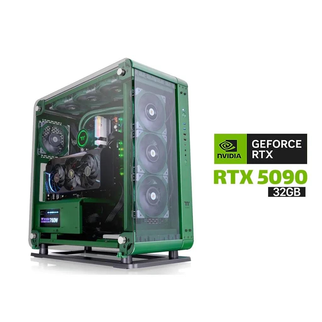 Gaming PC Ryzen 7 9800X3D, ASUS ROG STRIX X870-E Motherboard, 64GB DDR5 6000 RAM, Acer 2TB NVMe SSD, NVIDIA RTX 5090 32GB GPU, ASUS TUF 1200W Gold PSU, NZXT Kraken L360 Liquid Cooler, Thermaltake Core P6 TG Case, Windows 11 Pro