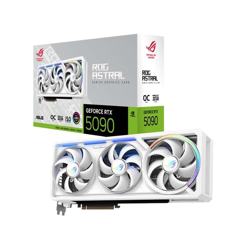 Asus Rog Astral GeForce RTX 5090 OC Edition 32GB GDDR7 Gaming Graphics Card – White